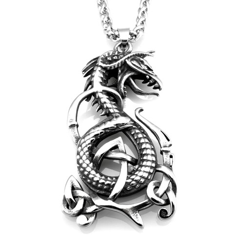 Nidhöggr dragon knot pendant - knot,