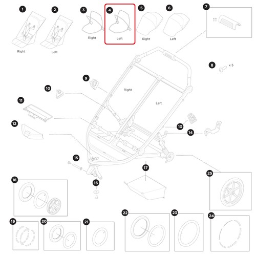 Thule canopy frame - frame, double