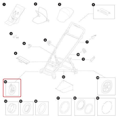 Thule front fork assembly für - fork,