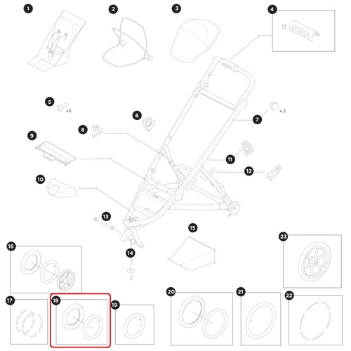 Thule tire assembly - thule, 12"