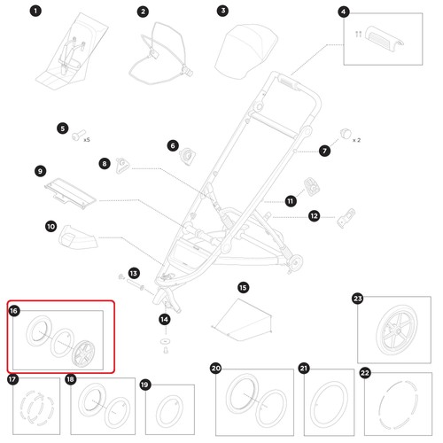 Thule front wheel assembly - thule,