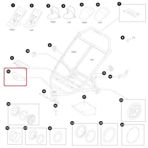 Thule front caster cover - thule,