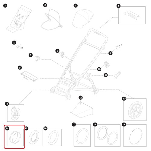 Thule reflector sticker decal - thule,