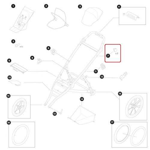 Thule cup holder attachment - holder,