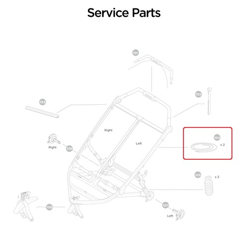 Thule handle brake cable - thule, wire
