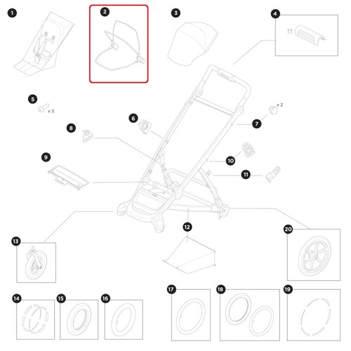 Thule sunshade - thule, single