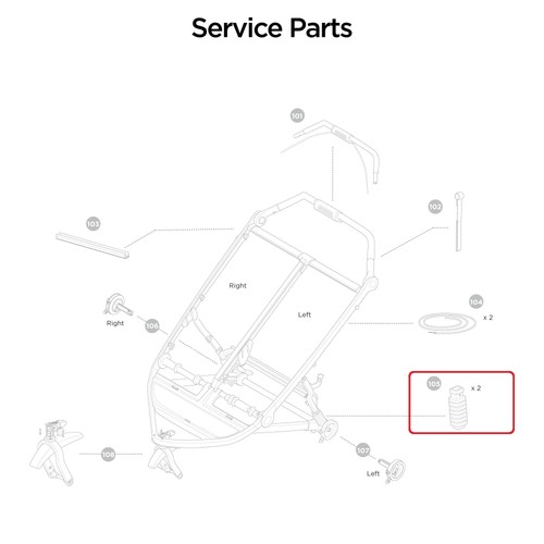 Thule rear spring assembly - thule,