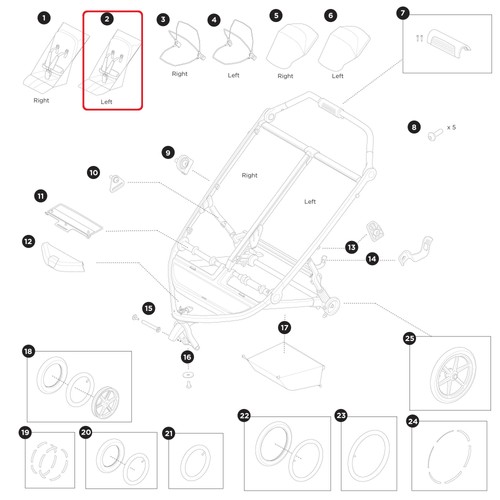 Thule seat - seat, double