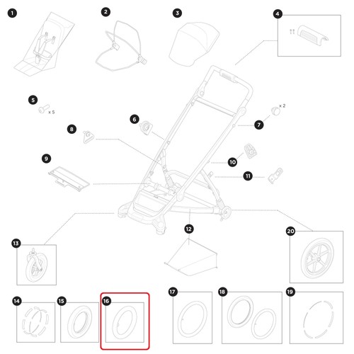 Thule wheel inner tube - thule, for