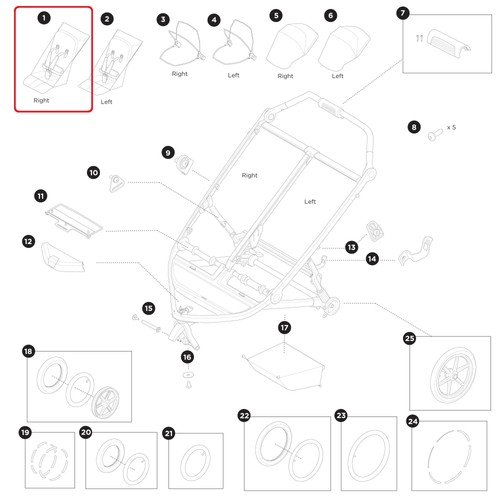 Thule seat double - seat,