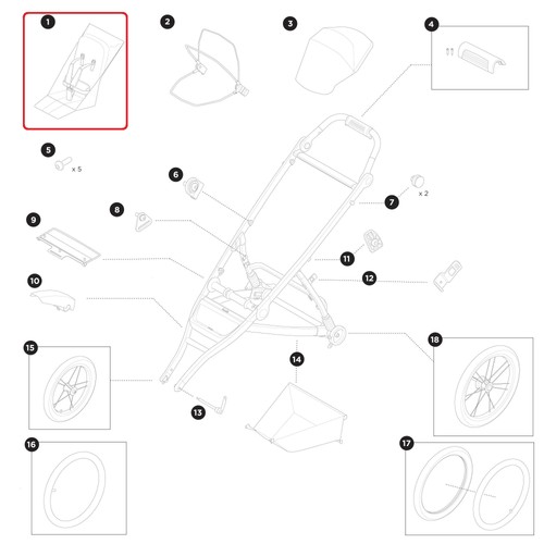 Thule seat single mid - thule,