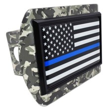 POLICE FLAG URBAN CAMO METAL