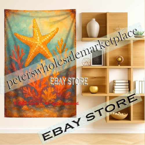 Starfish wall tapestry - tapestry, coral