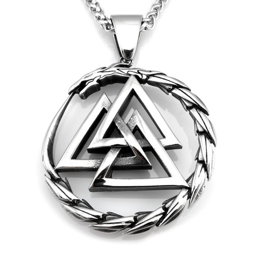 Nidhöggr valknut pendant - nidhöggr,